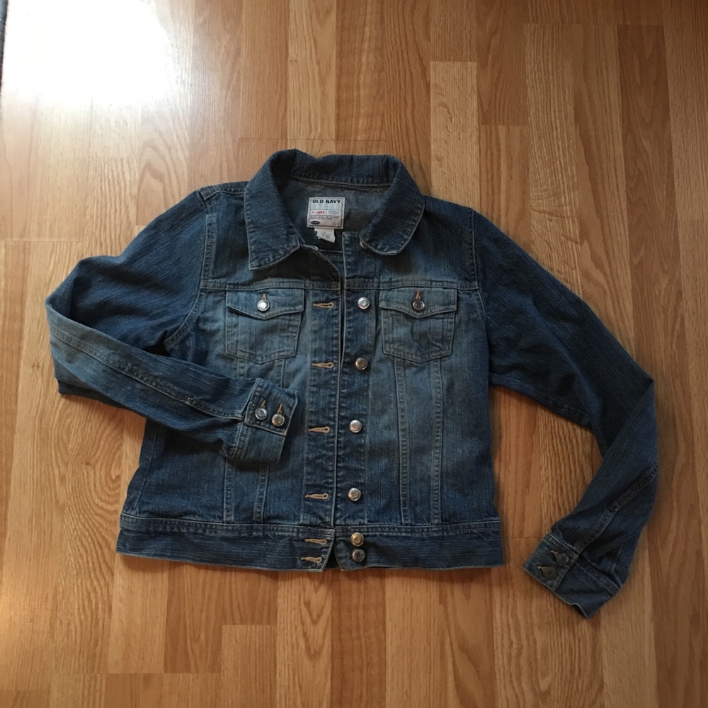 Distressed Denim Jacket. Great for layering!